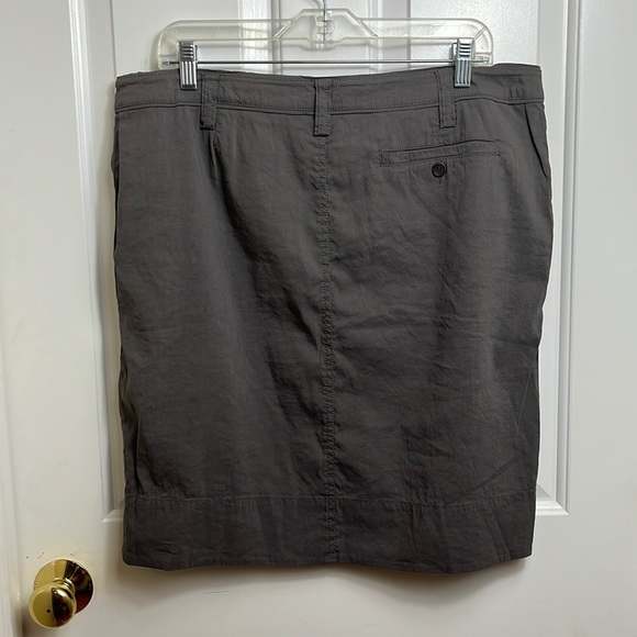 NWT Eileen Fisher Linen Blend Dapple Short Skirt Gray Size 14 - Picture 5 of 16